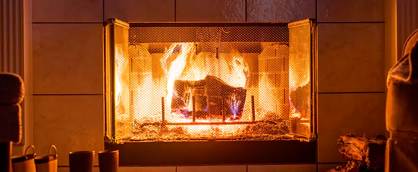 Mendota Hearth Landscape Fireplace Installation in Lisle, Illinois