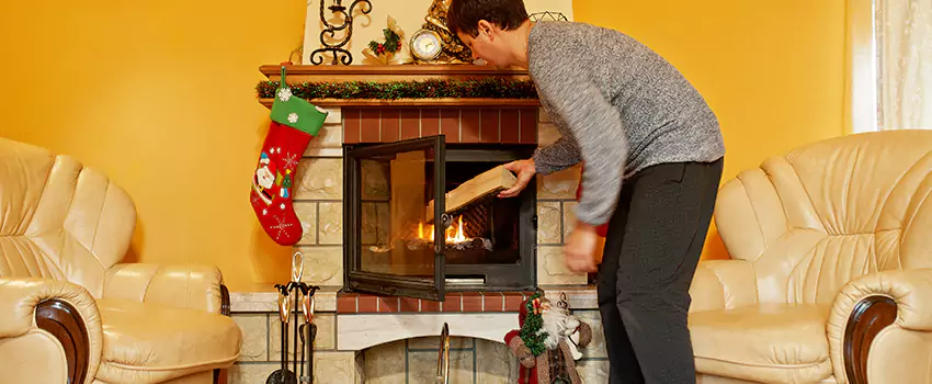 Rusted Metal Fireplace Restoration in Lisle, Illinois